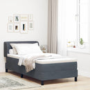 vidaXL Box Spring Ágy Matraccal Sötétszürke 80x200 cm Bársonyos