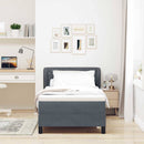 vidaXL Box Spring Ágy Matraccal Sötétszürke 80x200 cm Bársonyos