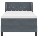 vidaXL Box Spring Ágy Matraccal Sötétszürke 80x200 cm Bársonyos