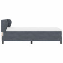 vidaXL Box Spring Ágy Matraccal Sötétszürke 80x200 cm Bársonyos