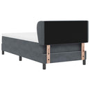 vidaXL Box Spring Ágy Matraccal Sötétszürke 80x200 cm Bársonyos