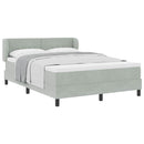 vidaXL Box Spring Ágy Matraccal Sötétszürke 80x200 cm Bársonyos