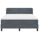 vidaXL Box Spring Ágy Matraccal Sötétszürke 80x200 cm Bársonyos