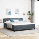 vidaXL Box Spring Ágy Matraccal Sötétszürke 80x200 cm Bársonyos