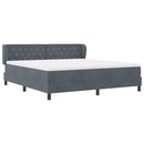 vidaXL Box Spring Ágy Matraccal Sötétszürke 80x200 cm Bársonyos