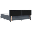 vidaXL Box Spring Ágy Matraccal Sötétszürke 80x200 cm Bársonyos