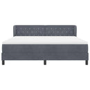 vidaXL Box Spring Ágy Matraccal Sötétszürke 80x200 cm Bársonyos