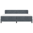 vidaXL Box Spring Ágy Matraccal Sötétszürke 80x200 cm Bársonyos