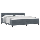 vidaXL Box Spring Ágy Matraccal Sötétszürke 80x200 cm Bársonyos