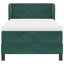 vidaXL Box Spring Ágy Matraccal Sötétszürke 80x200 cm Bársonyos