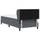 vidaXL Box Spring Ágy Matraccal Sötétszürke 80x200 cm Bársonyos