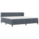 vidaXL Box Spring Ágy Matraccal Sötétszürke 80x200 cm Bársonyos