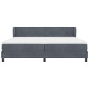vidaXL Box Spring Ágy Matraccal Sötétszürke 80x200 cm Bársonyos