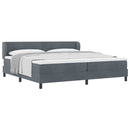 vidaXL Box Spring Ágy Matraccal Sötétszürke 80x200 cm Bársonyos