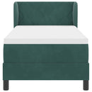 vidaXL Box Spring Ágy Matraccal Sötétszürke 80x200 cm Bársonyos