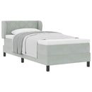 vidaXL Box Spring Ágy Matraccal Sötétszürke 80x200 cm Bársonyos