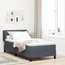 vidaXL Box Spring Ágy Matraccal Sötétszürke 80x200 cm Bársonyos