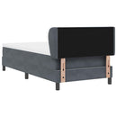 vidaXL Box Spring Ágy Matraccal Sötétszürke 80x200 cm Bársonyos