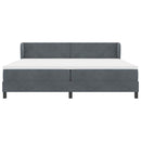 vidaXL Box Spring Ágy Matraccal Sötétszürke 80x200 cm Bársonyos