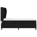 vidaXL Boxrugós ágy matracmal fejtámlával Fekete 100 x 200 cm szövet