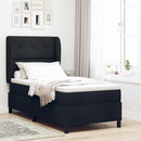 vidaXL Boxrugós ágy matracmal fejtámlával Fekete 100 x 200 cm szövet