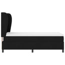 vidaXL Boxrugós ágy matracmal fejtámlával Fekete 100 x 200 cm szövet