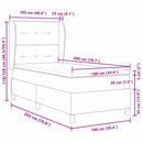 vidaXL Boxrugós ágy matracmal fejtámlával Fekete 100 x 200 cm szövet