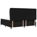 vidaXL Boxrugós ágy matracmal fejtámlával Fekete 200 x 200 cm szövet