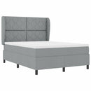 vidaXL Boxrugós ágy matracmal Világosszürke 140 x 190 cm szövet