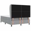vidaXL Boxrugós ágy matracmal Világosszürke 140 x 190 cm szövet
