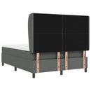vidaXL Boxrugós ágy matracmal Sötétszürke 140 x 190 cm szövet