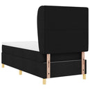 vidaXL Boxspring ágy matraccal Sötétszürke 90x190 cm Szövet Fekete
