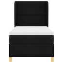 vidaXL Boxspring ágy matraccal Sötétszürke 90x190 cm Szövet Fekete