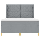 vidaXL Boxspring ágy matraccal Sötétszürke 90x190 cm Szövet matracmal