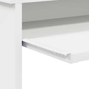 vidaXL Íróasztal tárolóval Fehér 120.5 x 44 x 88.5 cm Faanyag