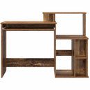 vidaXL Íróasztal tárolóval Öreg fa 120.5 x 44 x 88.5 cm Faanyag