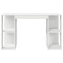 vidaXL Íróasztal tárolóval polcokkal Fehér 130 x 50.5 x 75 cm Faanyag