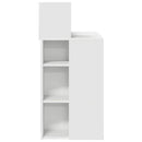 vidaXL Íróasztal tárolóval polcokkal Fehér 90 x 48 x 101.5 cm Faanyag