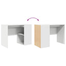 vidaXL Íróasztal polcokkal tárolóval Fehér 102 x 50 x 75 cm Faanyag