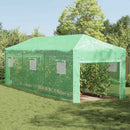 vidaXL Melegház tetővel Zöld 290 x 870 x 315 cm Acél