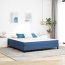vidaXL Ágy Matrac matracmal Kék 180 x 200 cm szövet