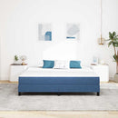 vidaXL Ágy Matrac matracmal Kék 180 x 200 cm szövet