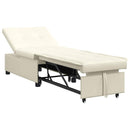 vidaXL Kanapéágy Krém 67 x 194 x 38 cm Bársony