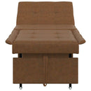 vidaXL Kanapéágy Barna 67 x 194 x 38 cm Műbőr velúr