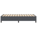 vidaXL Boxrugós ágy Sötétszürke 90 x 190 cm Bársony anyag