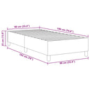 vidaXL Boxrugós ágy Szürke zöld 90 x 190 cm Bársony anyag