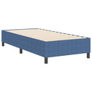 vidaXL Boxrugós ágy Kék 90 x 200 cm Bársony anyag