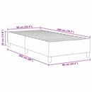 vidaXL Boxrugós ágy Kék 90 x 200 cm Bársony anyag