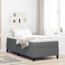 vidaXL Boxrugós ágy Világosszürke 100 x 200 cm Bársony anyag