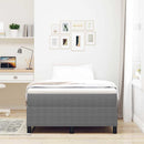 vidaXL Boxrugós ágy Világosszürke 120 x 190 cm Bársony anyag